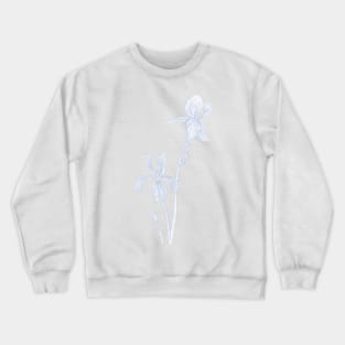 2 elegant irises ink drawing Crewneck Sweatshirt